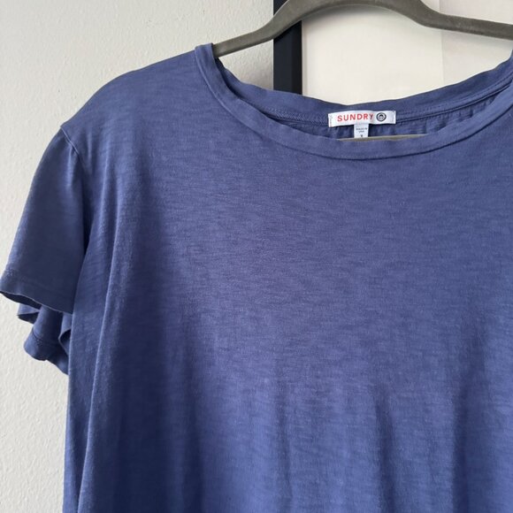 Sundry | EUC Crew Neck Short Sleeve Tee in Blue Size 3 (Large) - Picture 6 of 10